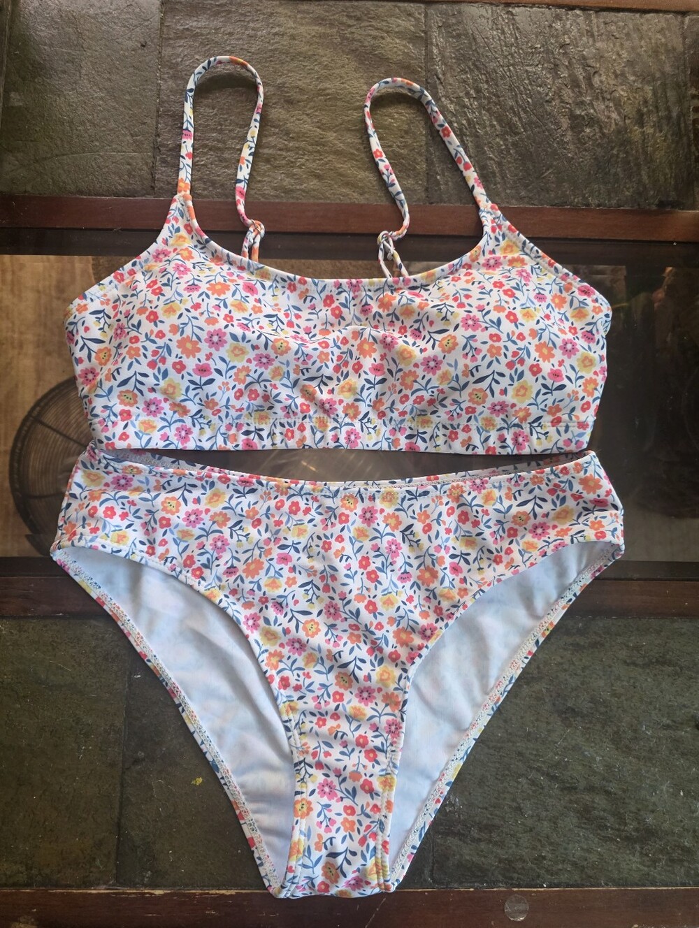 Shein Floral Bikini Set – Size Medium – New Without TagsBright Floral